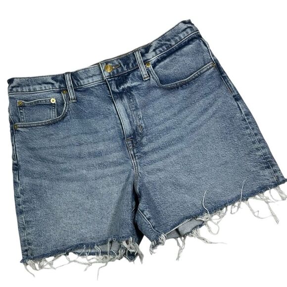 J.Crew High-Rise Denim Cut Off Raw Hem Jean Shorts in Elliot Light Wash Size 29 - Picture 1 of 7